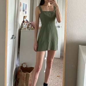 Green Tie back Dress